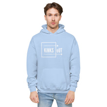 Load image into Gallery viewer, K.O. Unisex Fleece Hoodie- Black, Light Blue