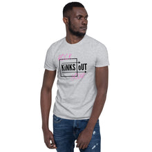 Load image into Gallery viewer, RYKO Short-sleeve t-shirt. Grey with pink and black logo.