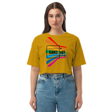 Load image into Gallery viewer, K.O. Pride Loose Drop Shoulder Crop Top- Mustard, Vintage White