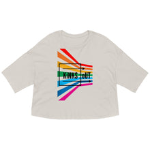 Load image into Gallery viewer, K.O. Pride Loose Drop Shoulder Crop Top- Mustard, Vintage White