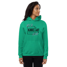 Load image into Gallery viewer, R.Y.K.O. Unisex Fleece Hoodie- Kelly Green, Light Blue, Pale Pink