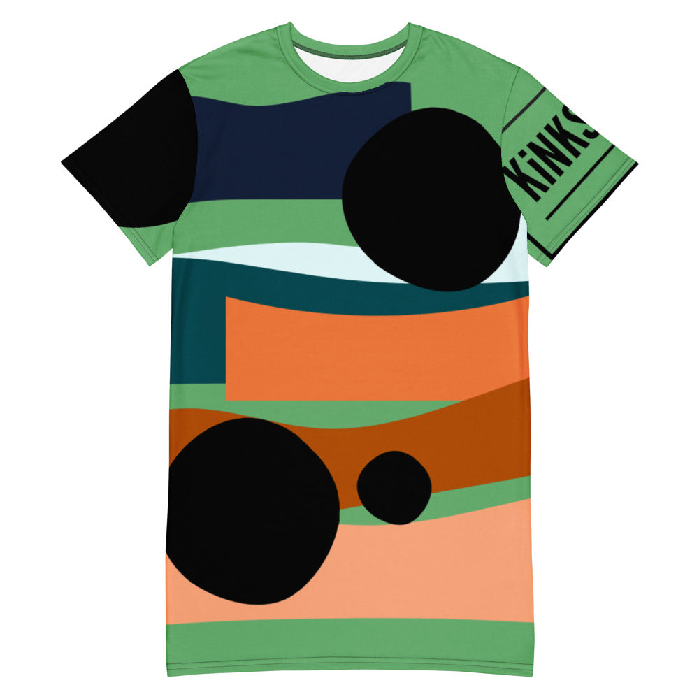 K.O. Oversize T-Shirt Dress- Multicolored